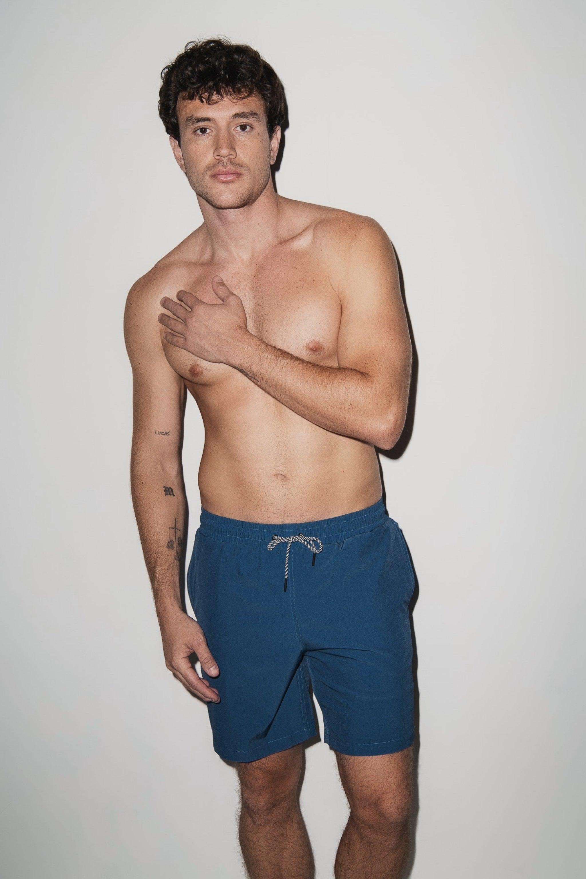 Marbella Classic Swim Trunk Vintage Blue